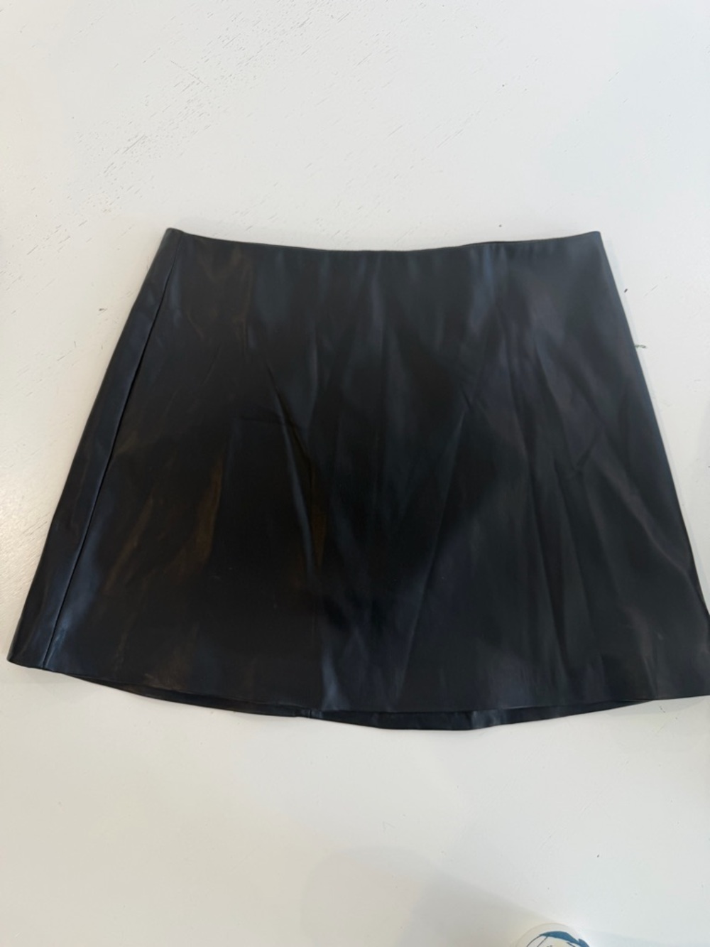 Z Supply Black Faux Leather Mini Skirt
